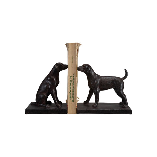 Resin Dog Bookends