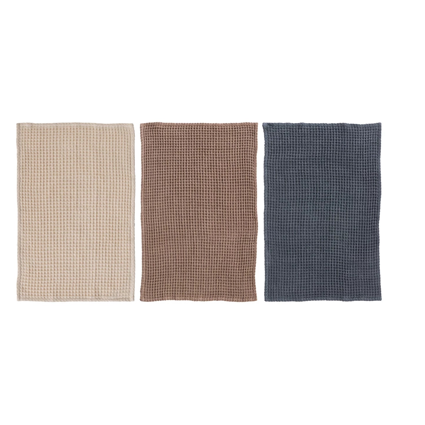 Waffle Dish Cloths with Round Cutting Board