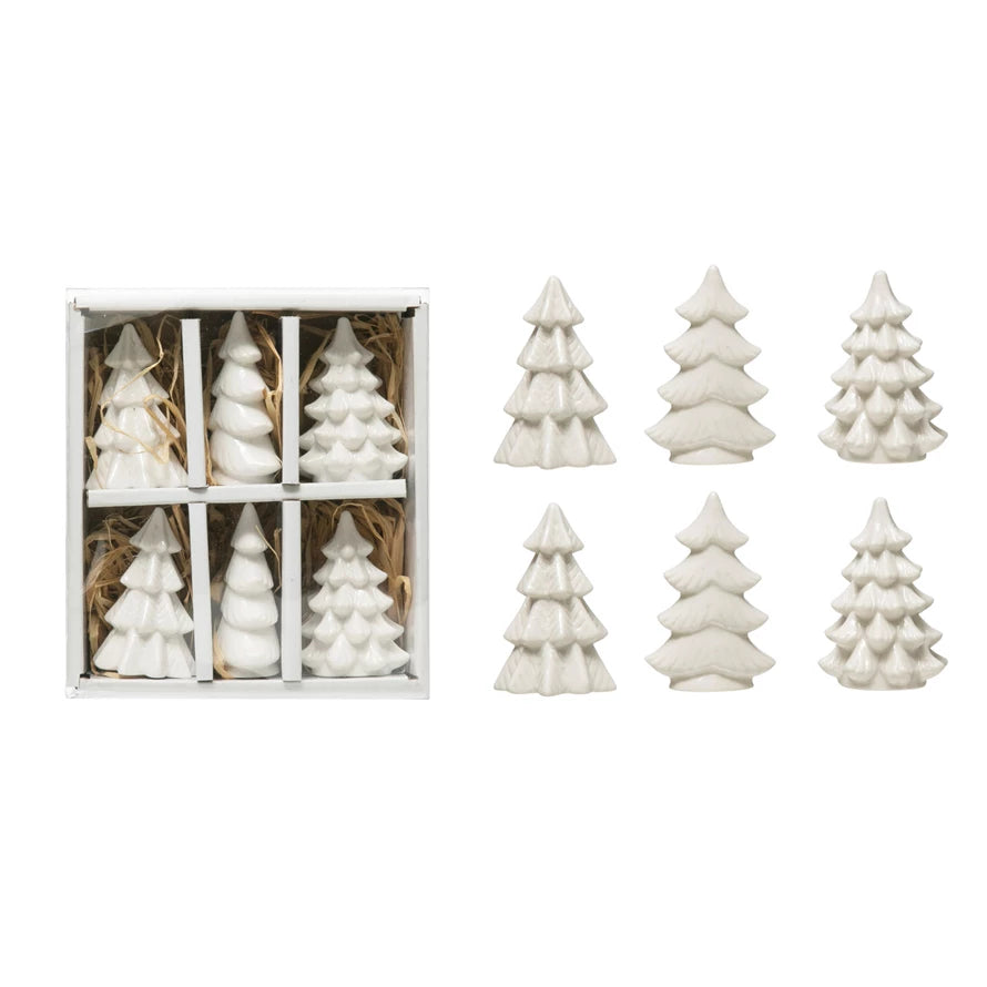 Stoneware Christmas Trees